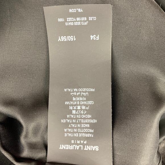 SAINT LAURENT Size 2 Black Lamb Skin Pencil Skirt - Picture 4 of 6